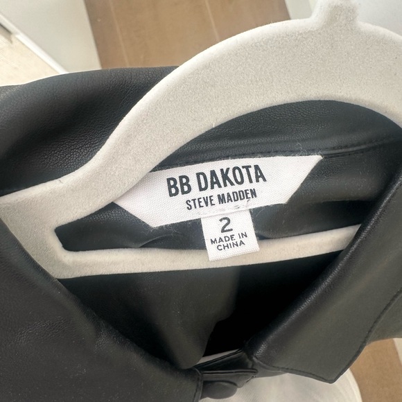 BB Dakota Black Leather Dress - Picture 4 of 4